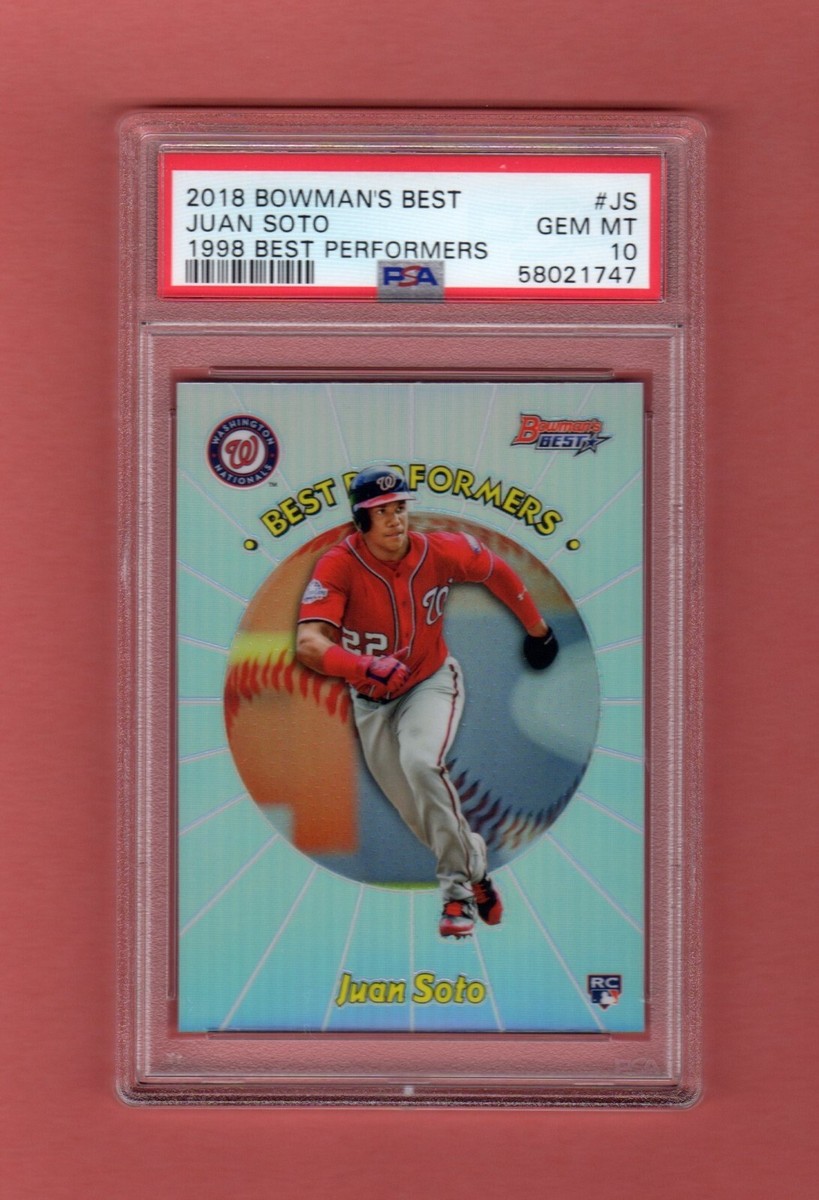 JUAN SOTO 2018 BOWMAN'S BEST PERFORMERS REFRACTOR ROOKIE RC JUAN SOTO 2018 BOWMAN'S BEST PERFORMERS REFRACTOR ROOKIE RC