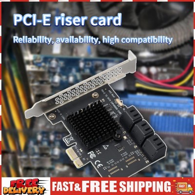 PCI Express 1X zu SATA3.0 6 Port Riser PCI-E X1/X4/X8/X16 PCI-E Extender SN9F