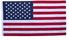 3x5 FT American Flag EMBROIDERED USA Deluxe Nylon US with POLE POCKET SLEEVE X1