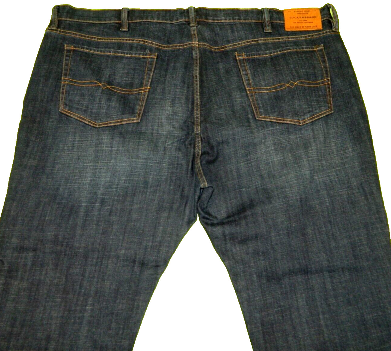 Lucky Brand 181 Relaxed Straight Denim Blue Jeans Tag 50x30 measured Size 50x28