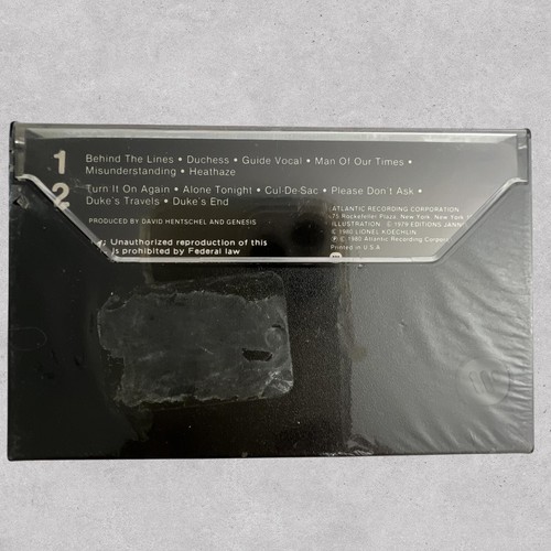 Genesis Duke Cassette Tape 1980 Atlantic CS 16014 USA Sealed Rock Rare - Picture 2 of 5