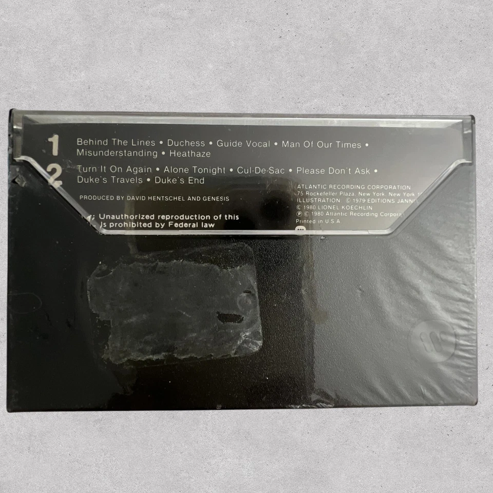 Genesis Duke Cassette Tape 1980 Atlantic CS 16014 USA Sealed Rock Rare - Image 2 of 4