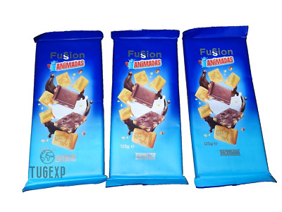 3x Fussion Hacendado Extra Feine Milchschokolade mit animierten Keksen 3x 100g