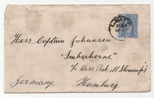 SOUTH GEORGIA UK 1911 COVER CHRISTIAN SALVESEN TO CAPTAIN JOHANSEN OF IMBERHORNE