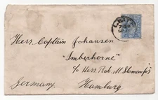 SOUTH GEORGIA UK 1911 COVER CHRISTIAN SALVESEN TO CAPTAIN JOHANSEN OF IMBERHORNE