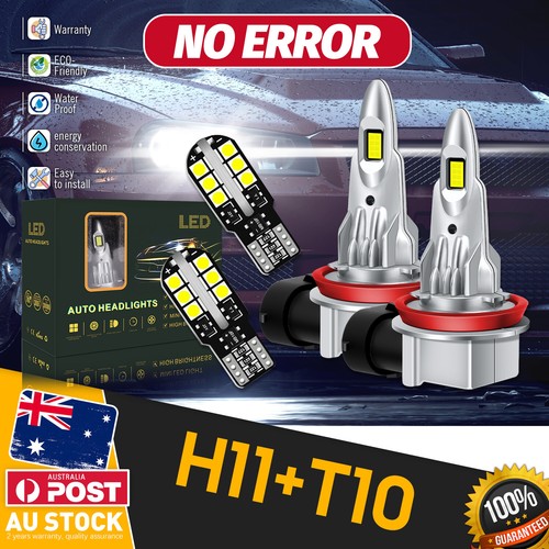 2X H11/H8/H9 12000LM LED Headlight Bulbs 6000K High/Low Beam Globes Replace HID