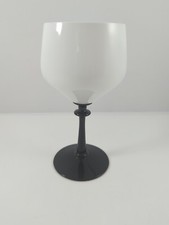 Vintage Fostoria Black & White Wine Glass Barware 7" Tall