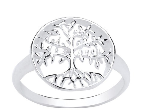 Tree Of Life Ring – Solid 925 Sterling Silver Family Band, 3-14 Sizes, Simple Plain Design - View #9