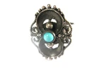Ring Silver 835 with Turquoise, 3.49 g