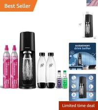 Eco-Friendly Terra Sparkling Water Maker with Flavor Drops - Black Value Bundle