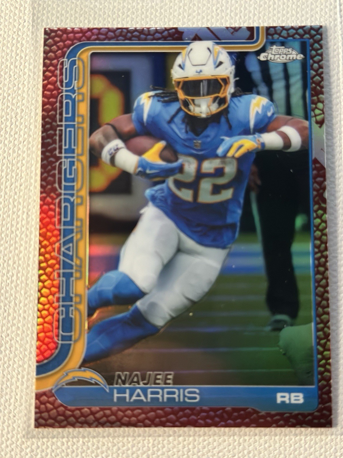 2025 Topps Chrome Najee Harris #161 Football Leather Refractor