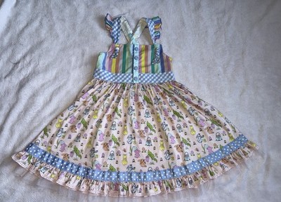 Matilda Jane Let s Go Together Pastel Easter Bunny Dress Girls Size 8