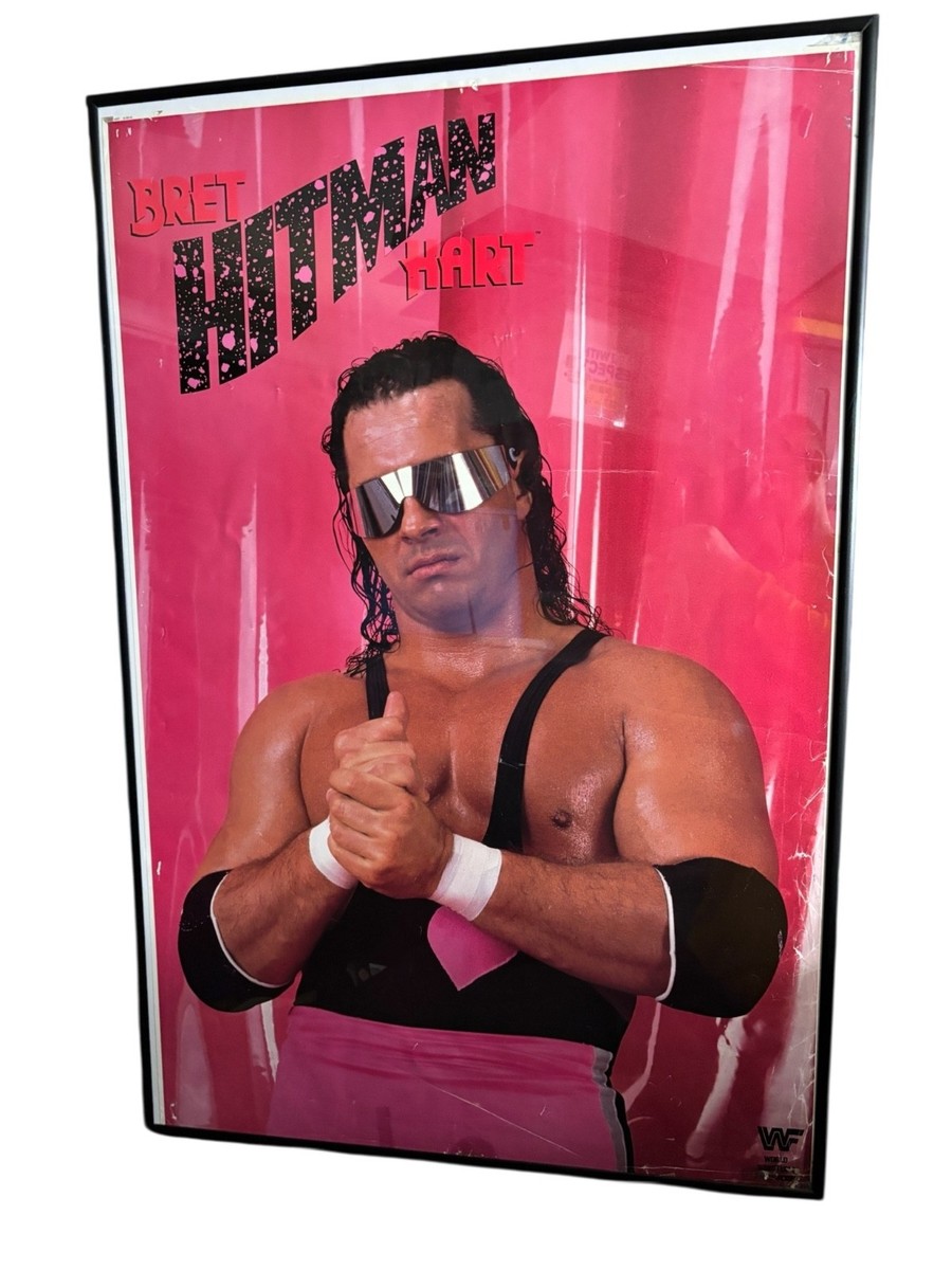 Vintage WWF WWE Wrestling 1989 Bret Hitman Hart catalog Poster