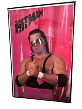 Vintage WWF WWE Wrestling 1989 Bret Hitman Hart catalog Poster decent shape rare