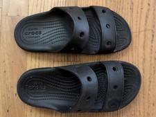 Crocs Mens Baya Two-Strap Slide Sandal Black M4 W6 206761