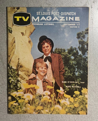 TV MAGAZINE St. Louis (MO) Post-Dispatch September 1 1963 Kurt Russell cover