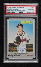 2019 Topps Heritage Real One Auto Kolby Allard #ROA-KA PSA 10 GEM MT Auto 16in
