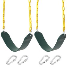 2-Pack Heavy Duty Swing Seat with 66" Chains Quick-Connect Snap Hooks Swing...