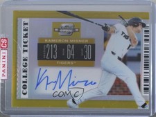 2019 Panini Contenders Draft Picks Gold Prizm 3/10 Kameron Misner #10 Auto 7k1