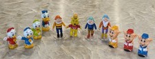 11 Pc Lot Vintage 70's 80's Disney Playmate Toys Toppers Dwarf Ducks Little Pigs