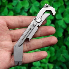 NEW Titanium Crowbar Pry Bar Scalpel Balde Knife Spanner EDC Tool Bottle Opener