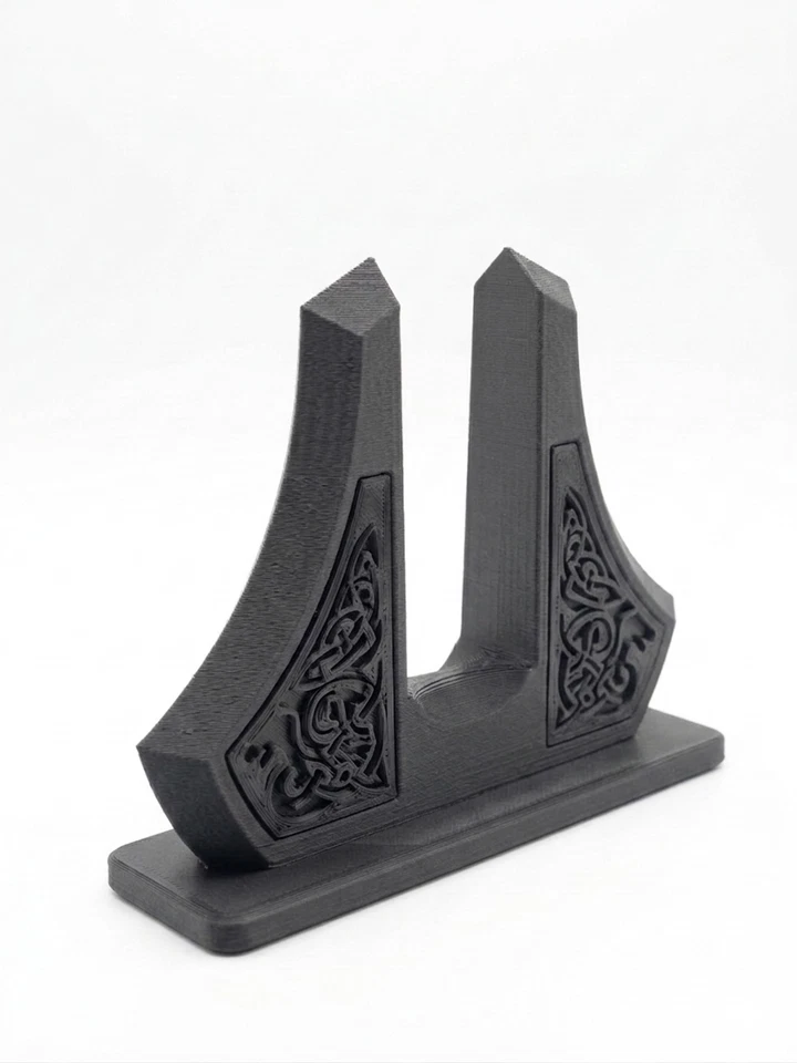 2x Soporte Vertical Portátil Estilo Vikingo - Laptop Stand 3D con Almohadillas P - Imagen 3 de 4