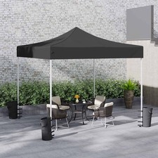 3x3m Pop-Up Heavy Duty Gazebo Marquee Waterproof Garden Awning Party Tent Canopy