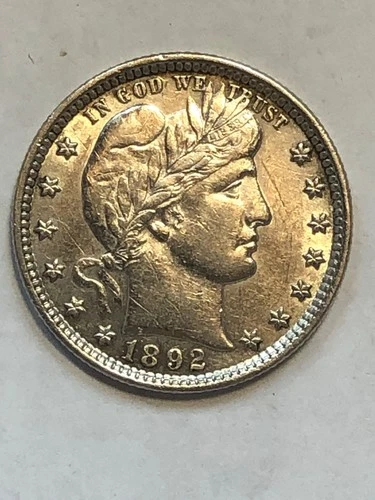 1892 Barber Quarter AU