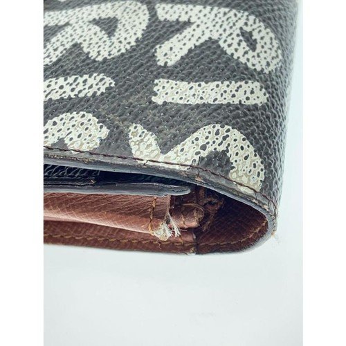 LOUIS VUITTON Pochette Porte-Monnaie Credit Monogram Graffiti Women's Black Auth - Picture 8 of 9