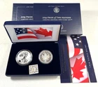 2019-W Pride of Two Nations Silver Eagle & Maple Leaf 2-coin Set in OGP Lim. ED.