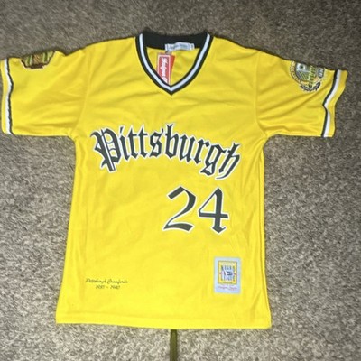 Headgear Classics Pittsburgh Crawfords Negro League #24 Jersey Mens XS Yellow 
