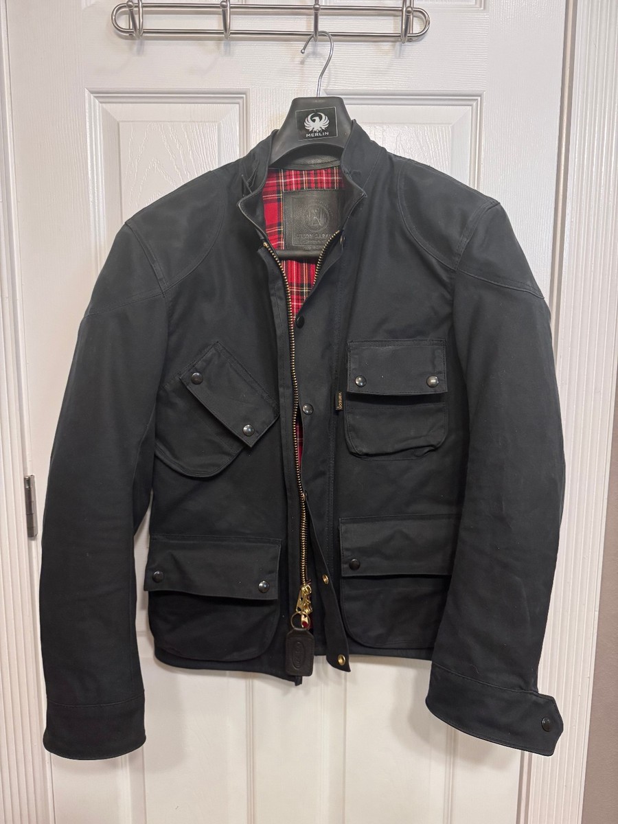 Vanson Mens Waxed Biker Jacket ButterScotch X Vanson Territory