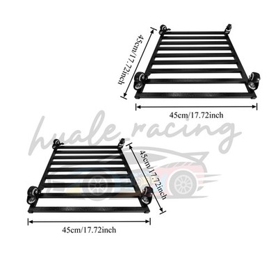 2pcs 18''x18'' Aluminum Rolling Plant Dolly Heavy Duty Plant Caddy for Garden Pots