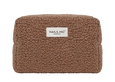 Nails Inc Kosmetiktasche Kosmetik Kulturbeutel Time For Teddy Beige Brandneu