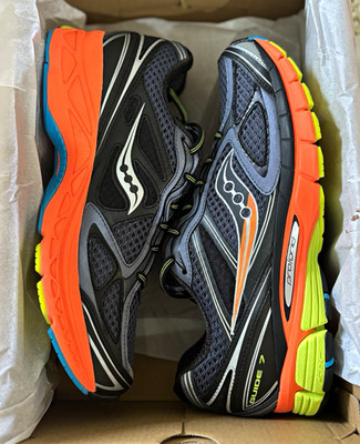 Saucony ProGrid Guide 7 Grey Multi Orange Lime S70936-13 Men's Size 9 NEW DS