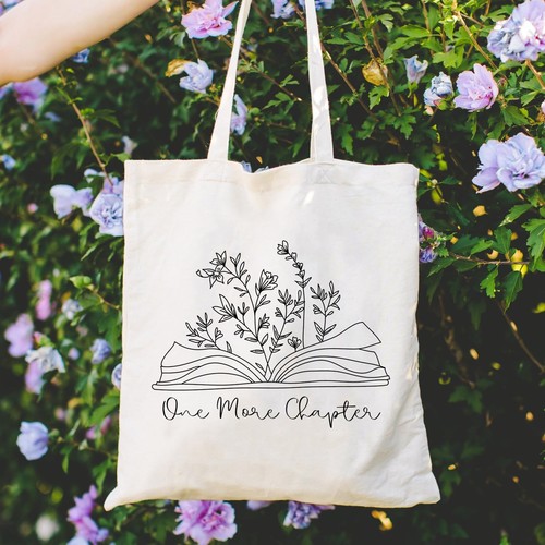 Aesthetic Book Canvas Tote Bag for Women Cute Graphic Tote Bags with Zipper P... - Picture 2 of 5