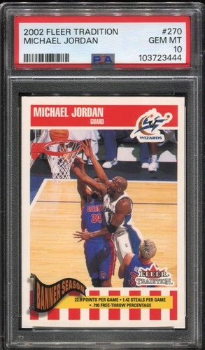 2002 Fleer Jordan PSA 10