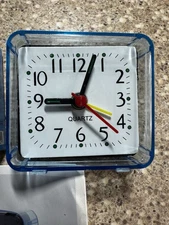 Bedside Small Alarm Clock Quartz Battery Operated Wake Up With Beeping Sound