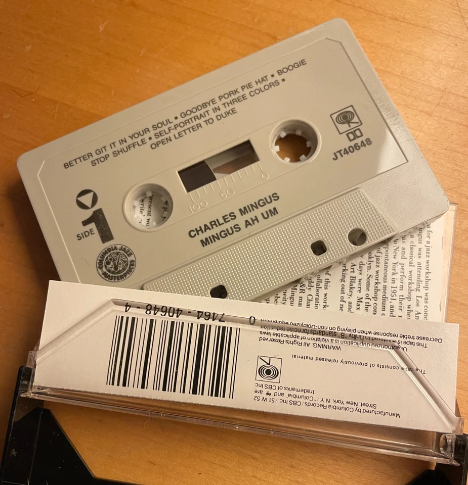 CHARLES MINGUS Ah Um Remastered Cassette Tape CBS JT40648 Analog Vtg Music Jazz - Image 3 of 4