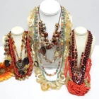 VINTAGE TO NOW FASHION/COSTUME JEWELRY NECKLACE LOT, ASSORTED TYPES & MATERIALS