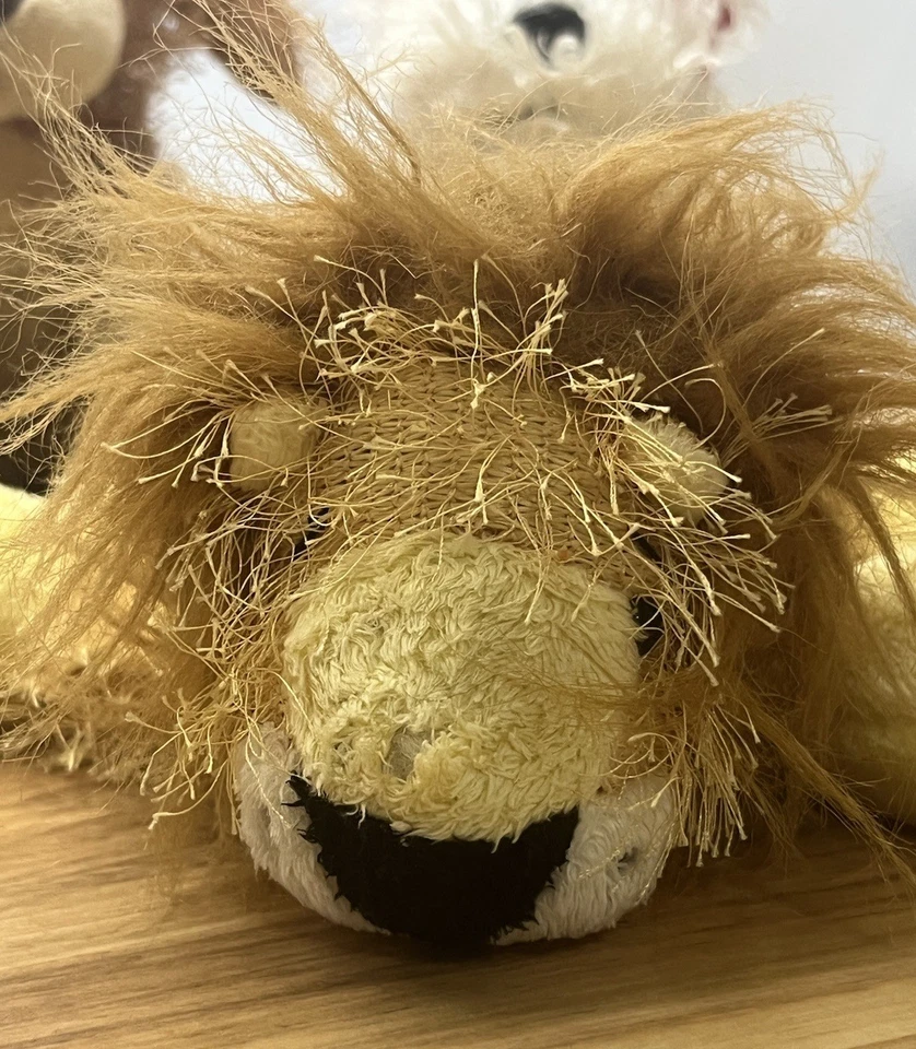 Lot of 6 Webkinz plush No codes Lion Dog Hippo Monkey Pig Toy Spiky Hair Pink - Image 4 of 4