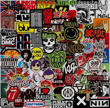 100PCS Rock Band Stickers Lot Punk Music Heavy Metal Bands Sticker Decal