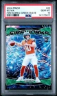 2024 PANINI PRIZM FIREWORKS GREEN WAVE #23 BO NIX ROOKIE RC PSA 10