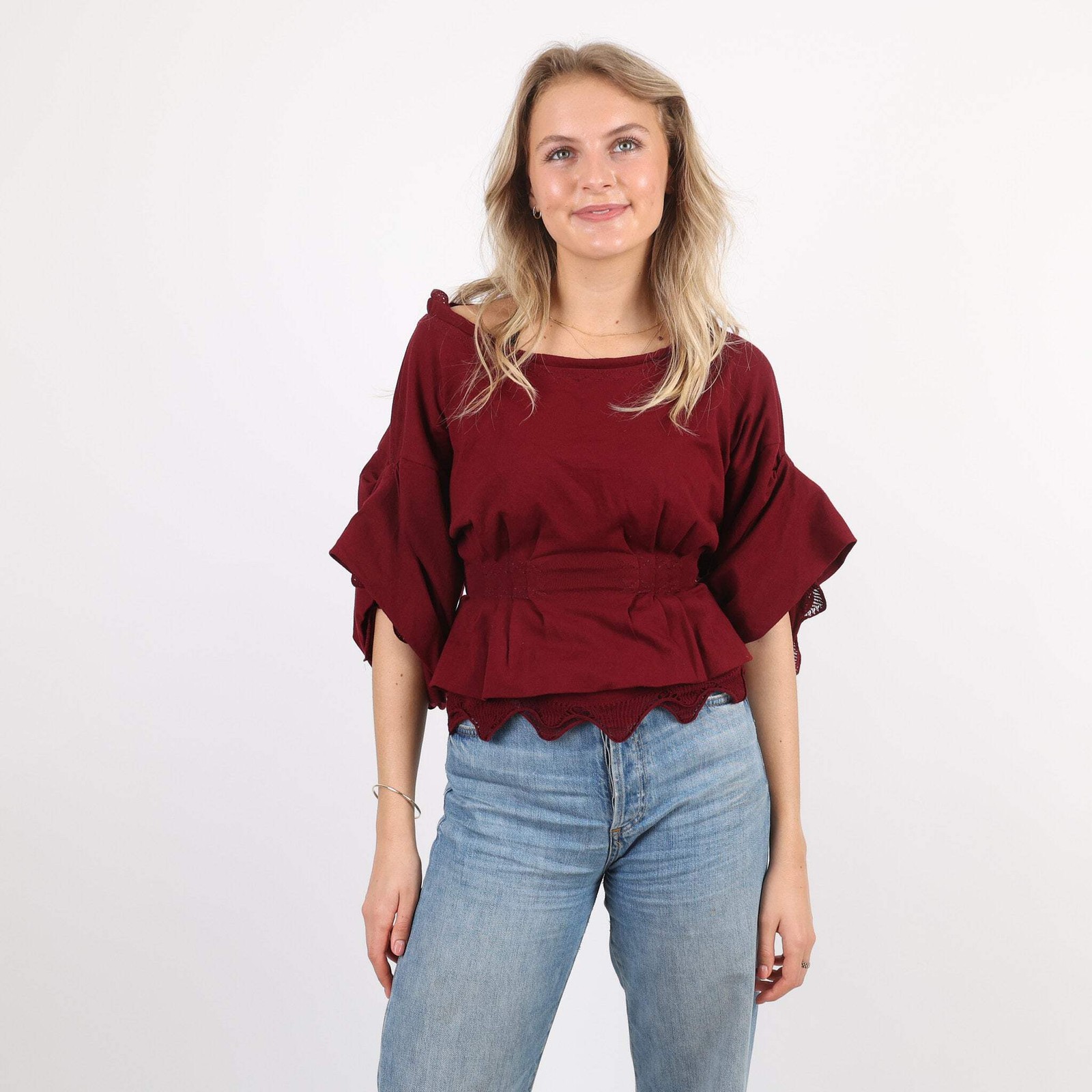 Top rosso Saint Laurent taglia UK 8