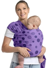 Baby Wraps Carrier - Polka Dots Pattern - All-in-One Baby Wearing Wrap Hands-...