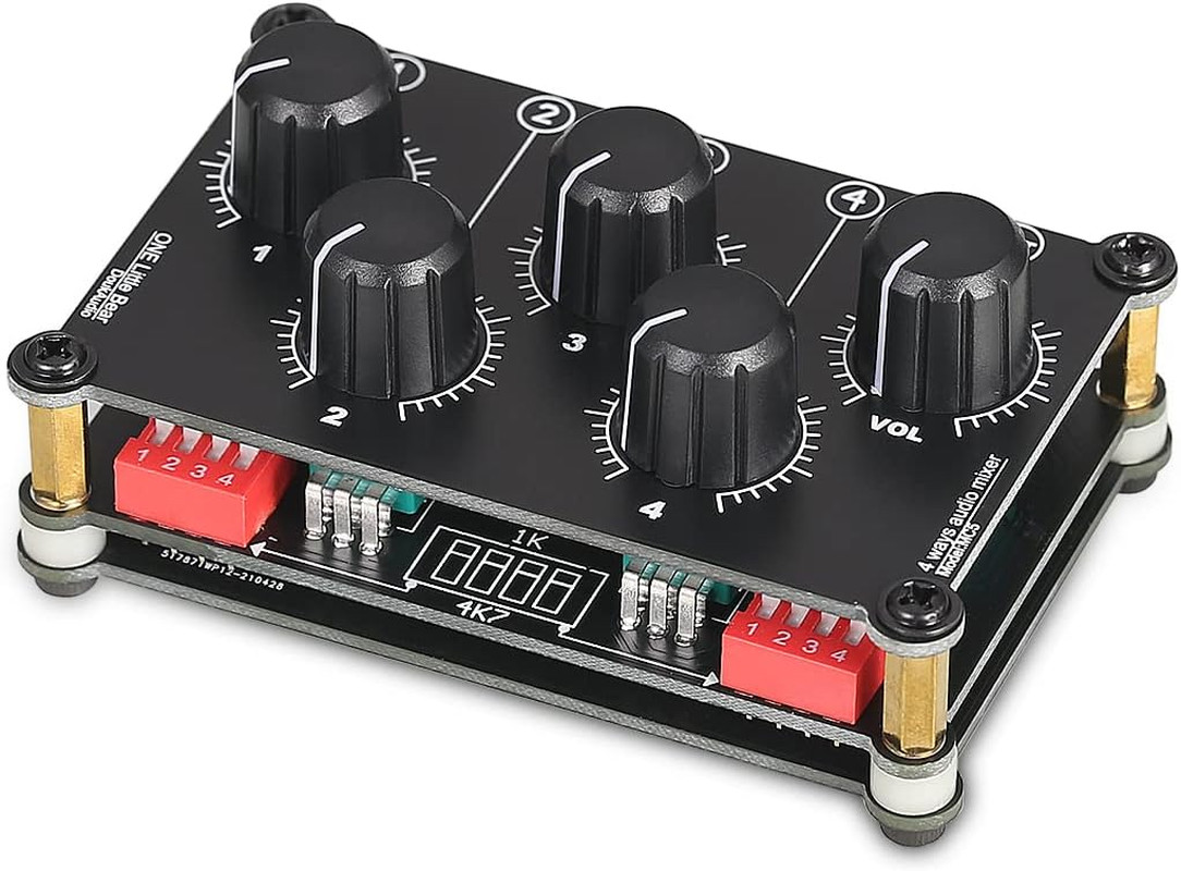 Little Bear MC5 Mini Portable Stereo 4 Channel Audio Mixer Passive Live Studio C