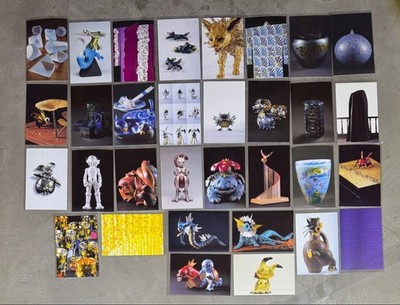 Pokemon Craft Exhibition Complete Postcard Set 32 Pieces with Flyer