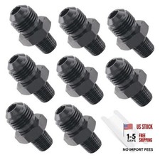 6AN Male Flare to 1/8" NPT Pipe Fitting 6AN to 1/8NPT Straight Flare NPT