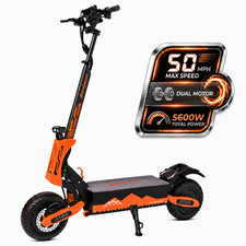 GT08 Dual Motors Electric Scooter for Adults 5600W 50MPH 60V27AH Fast Escooter