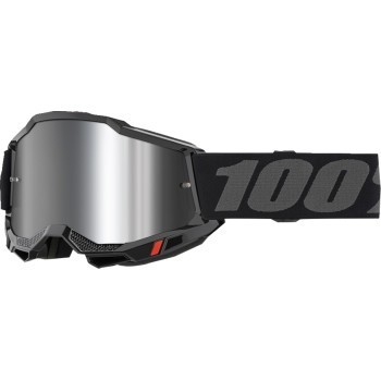 100% Accuri 2 Goggles (One Size Fits Most, Black / Mirror Silver Lens)